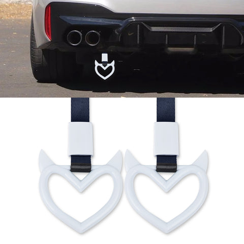 x xotic tech JDM Devil Shaped Tsurikawa Subway Train Bus Handle Straps Drift Charm Rear Bumper Warning Loops Ring for Cars, SUV Interior Exterior Decoration