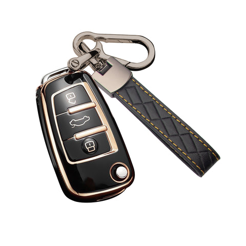 2X TPU Full Cover Flip Smart Key Fob Cover For Audi A1 A3 A4 A6 A8 Quattro