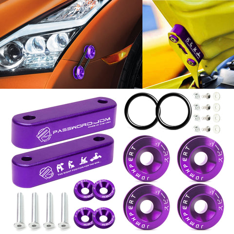 JDMPASSWORD Hood Vent Spacer Riser Kit For Honda Civic EK EF 88-00 Acura Integra