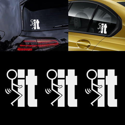 Xotic Tech F*ck-It Funny JDM Sticker Decal Vinyl Graphic for Cars Bumper Window Trucks Vans Walls Laptop 4" x 5"