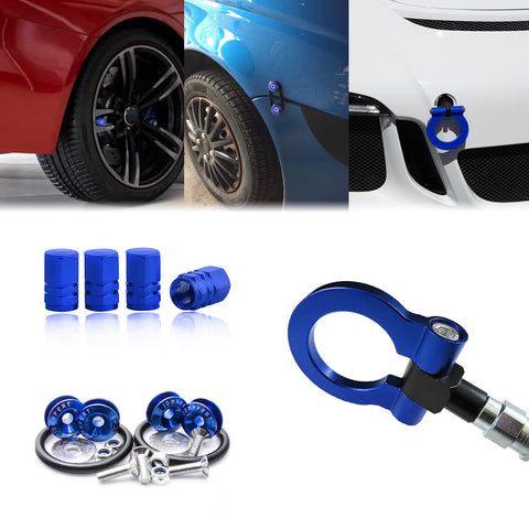 Set Tow Hook+ Tire Valve Stem +Fender Release Fastener Fit Porsche 911 2014-up