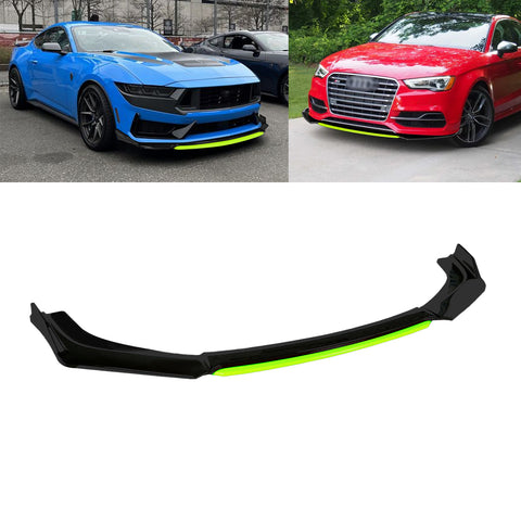 Xotic Tech Front Bumper Lip Chin Spoiler Splitter Diffuser Protector Body Kit Compatible with Honda Accord Civic or Volkswagen MK5 MK6 MK7 or Kia Optima or Mitsubishi Lancer, 4pcs