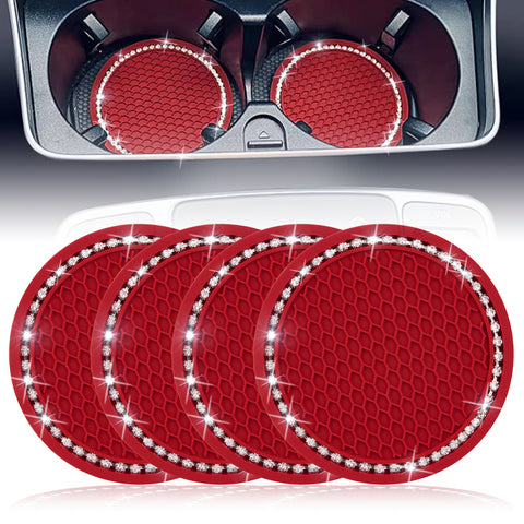 2.75 Inch Silicone Bling Car Cup Holder Insert Coaster Auto Interior Accessories