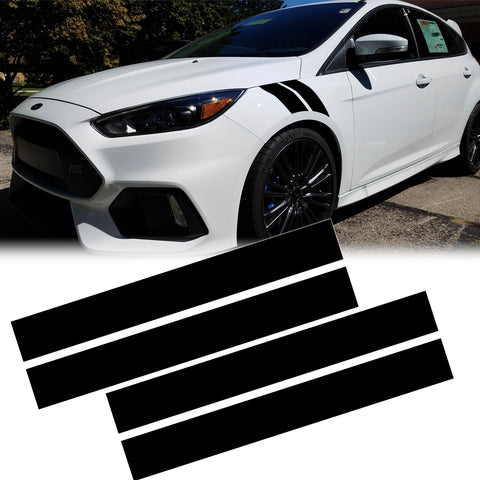 Blue Roll Front Hood Hash Mark Fender Racing Rally Stripes Sticker Vinyl Decal