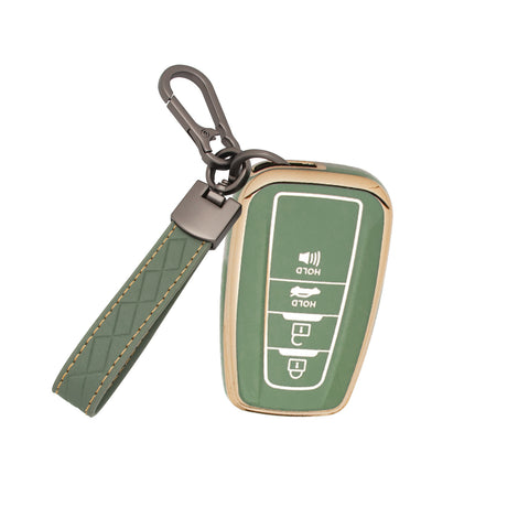 Green TPU Full Seal Remote Control Key Fob Cover For Toyota Camry C-HR 2018-UP