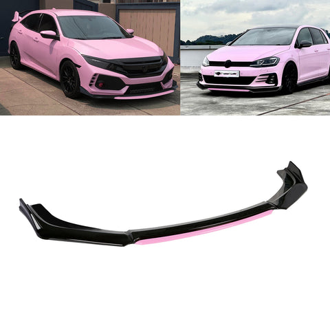 Xotic Tech Front Bumper Lip Chin Spoiler Splitter Diffuser Protector Body Kit Compatible with Honda Accord Civic or Volkswagen MK5 MK6 MK7 or Kia Optima or Mitsubishi Lancer, 4pcs