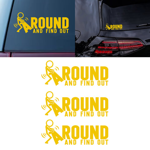 Xotic Tech FAFO Funny JDM F*ck Around and Find Out Sticker Decal Vinyl Graphic for Cars Bumper Window Trucks Vans Walls Laptop 3" x 7"