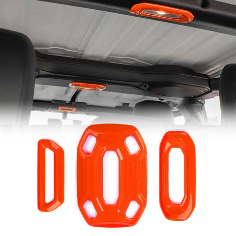 x xotic tech Dome Light Cover Trim Set Decoration Compatible with Jeep Wrangler JL JLU 2018-2023 & Gladiator JT 2020-2023 Interior Accessories(3Pcs)