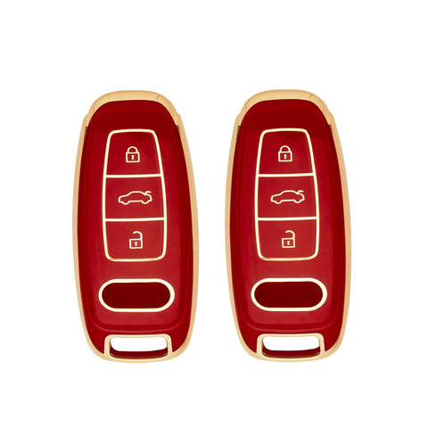 2X TPU Full Cover Smart Key Fob Cover For Audi A3 S3 S6 RS6 S7 2020-2022