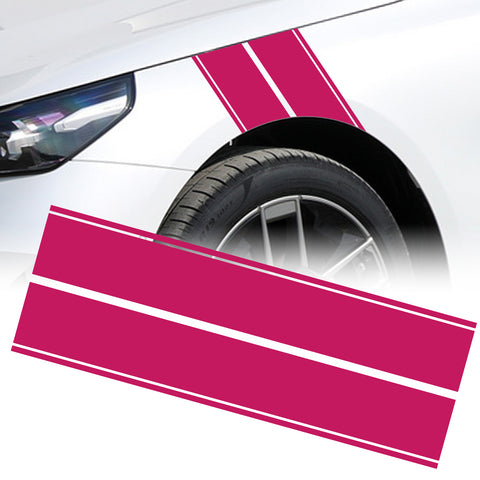 x xotic tech Fender Stripes Hash Marks KK Vinyl Decal Universal for Car Truck Sticker Racing Stripe 11"x23"
