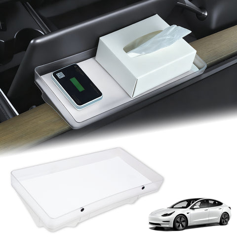 Center Console Organizer Dashboard Hidden Storage Tray Case for Tesla Model 3 Y
