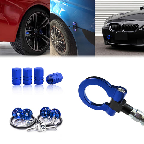 Set Tow Hook+Tire Valve Stem+Trunk Release Fasteners Fit BMW 6 Series 2003-2010