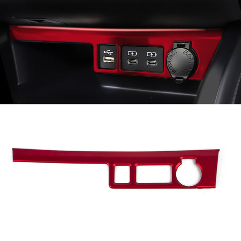 x xotic tech Front Cigarette Lighter Socket USB Outlet Panel Cover Trim Car Accessories Compatible with Toyota Highlander XLE LE L XSE Limited Platinum 2020-up