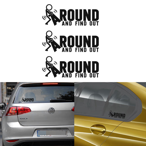 Xotic Tech FAFO Funny JDM F*ck Around and Find Out Sticker Decal Vinyl Graphic for Cars Bumper Window Trucks Vans Walls Laptop 3" x 7"