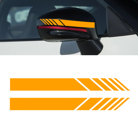 2pcs Black/ Orange/ Blue/ Silver/ Red AMG Style Vinyl Decals Rearview Mirror Stripe Stickers Most Mercedes Benz W204 W212 C Class etc.