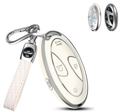 5/7 Button TPU Key Fob Cover Case w/Keychain For Hyundai Santa Fe Tucson Sonata