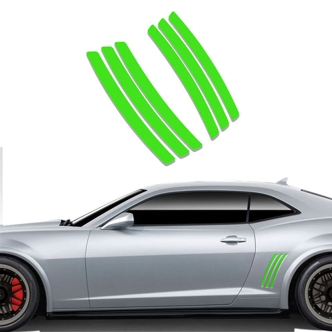 Xotic Tech 6pcs Car Body L&R Side Vent Insert Stripe Decal Vinyl Inlay Side Vent Gill Sticker Compatible with Chevrolet Camaro 2010-2015