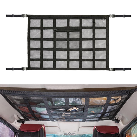 Adjustable Car Overhead Storage Mesh Organizer Net Truck SUV Camping Accessories