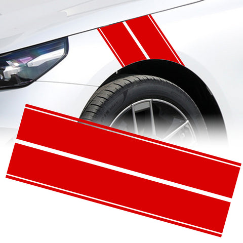 x xotic tech Fender Stripes Hash Marks KK Vinyl Decal Universal for Car Truck Sticker Racing Stripe 11"x23"