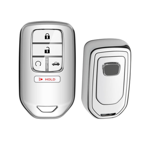 Glossy Red/ Blue/ Black/ Gold/ Silver Soft TPU Case Remote Smart Key Fob Cover Holder for Honda Accord Civic Pilot CRV HRV Odyssey