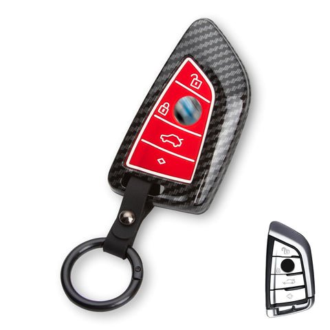 Fit BMW 2 3 5 6 7 Series Smart Key Fob Skin Case Fob w/Silicone Button Cover