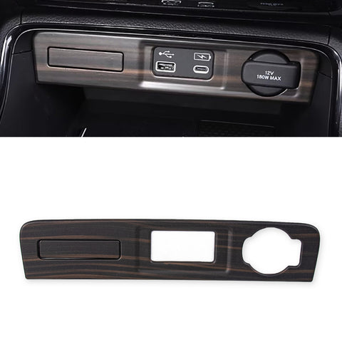 Wood/Carbon Look Console USB Port Charger Switch Panel Cover For Honda CRV 2023+