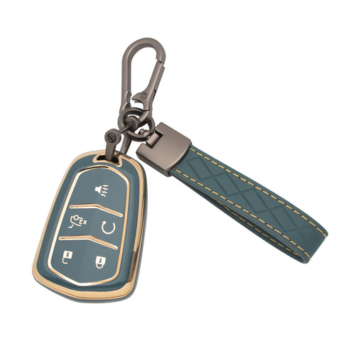 2X TPU Full Cover Smart Key Fob Cover For Cadillac CT6 XT5 CTS 2016-2019