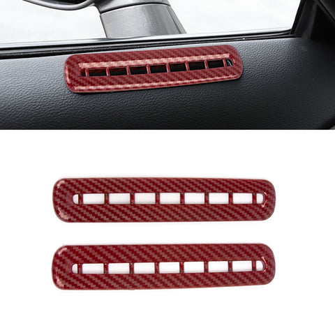 Door AC Outlet Vent Cover Trim Compatible with Dodge Challenger 2015-up Interior Accessories Decoration 2Pcs/Set