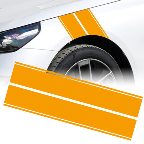 x xotic tech Fender Stripes Hash Marks KK Vinyl Decal Universal for Car Truck Sticker Racing Stripe 11"x23"