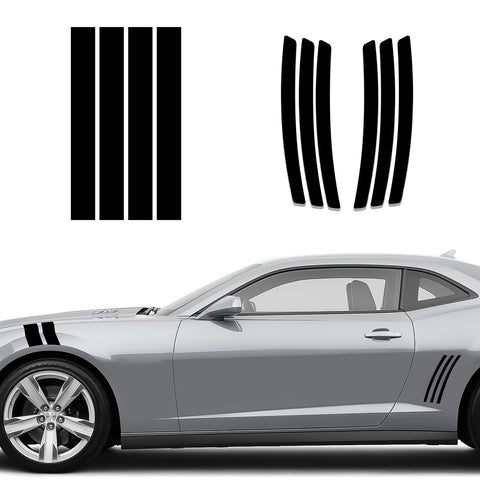 Racing Style Side Vent Fender Stripes Decal Cover For Chevrolet Camaro 2010-15
