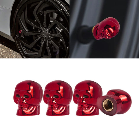Skull Style Tire Stem Valve Caps Wheel Valve Covers Car Dustproof Tires Cap 8pcs