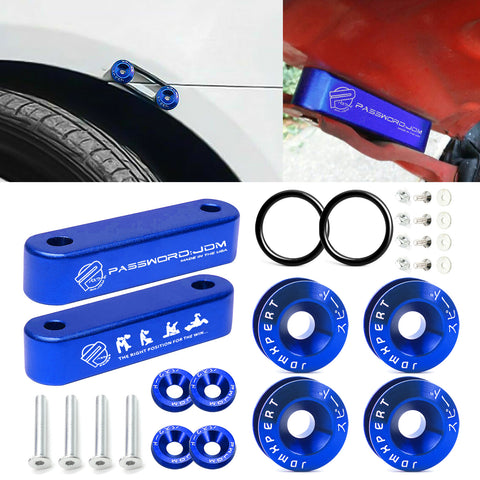 JDMPASSWORD Hood Vent Spacer Riser Kit For Honda Civic EK EF 88-00 Acura Integra