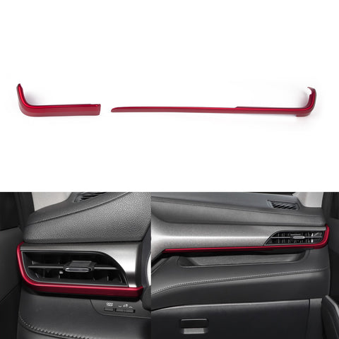 x xotic tech 2Pcs Center Console Dash Board Panel Dial Dashboard Cover Trims Compatible with Toyota Highlander 2020-up Interior Decoration Car Accessories