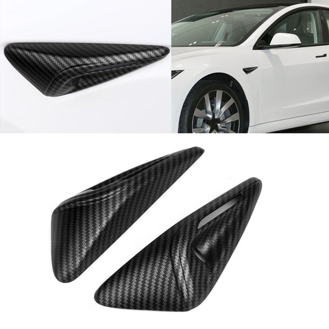 Turn Signal Side Camera Full Protection Cover HW4.0 Compatible with Tesla Model 3 2024/ Model Y 2023.7-2024, 2Pcs Side Marker Indicator Cap Decoration Accessories