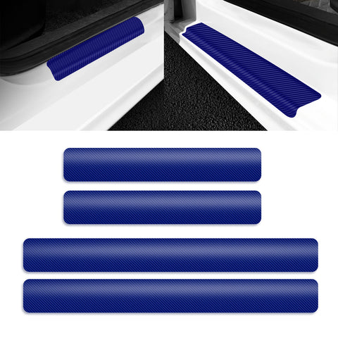3D/4D Carbon Fiber Texture Door Sill Vinly Scratch Protection Cover Sticker