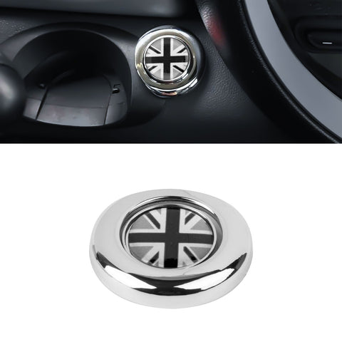 x xotic tech Red/Blue UK Union Jack Car Engine Push Start Stop Button Cap Cover Decoration Compatible with Mini Cooper 2nd Gen R55 R56 R57 R58 R59 R60 R61 Accessories