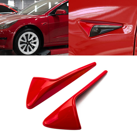 for Tesla Model 3 X S Autopilot Side Marker Turn Signal Cover Trim ABS, Turn Signal Indicator Side Marker Camera Cap Cover