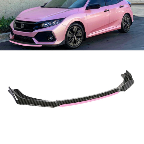 Xotic Tech Front Bumper Lip Chin Spoiler Splitter Diffuser Protector Body Kit Compatible with Honda Accord Civic or Volkswagen MK5 MK6 MK7 or Kia Optima or Mitsubishi Lancer, 4pcs