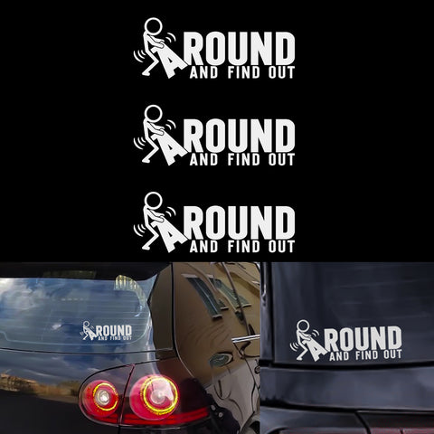 Xotic Tech FAFO Funny JDM F*ck Around and Find Out Sticker Decal Vinyl Graphic for Cars Bumper Window Trucks Vans Walls Laptop 3" x 7"