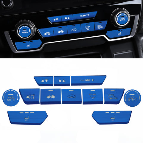 12Pcs Aluminum Center Dashboard Switch Cover Trim For Honda CR-V DX 2017-2022