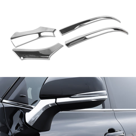 x xotic tech Carbon Fiber Style Rearview Mirror Side Strip Molding Cover Trim Compatible with Toyota Highlander 2020-up Car Decoration Exterior Accessories 4Pcs/Set