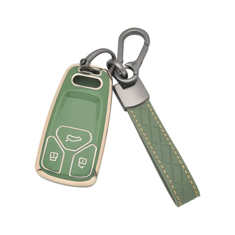 2X White TPU Full Cover Smart Key Fob Case Cover For Audi A4 A5 A6 A7 A8 Allroad