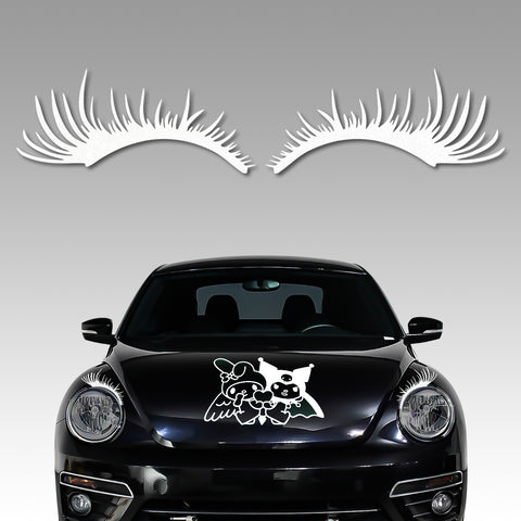Xotic Tech CarLashes Car Headlight Eyelashes Stickers Fashion Fake Cute Decal Universal for Car Truck Headlamp Headlight