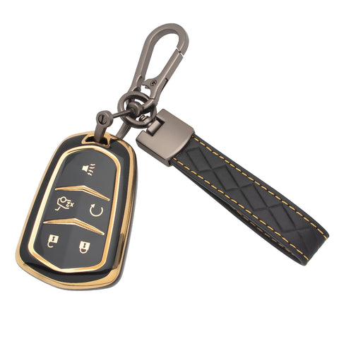 2X TPU Full Cover Smart Key Fob Cover For Cadillac CT6 XT5 CTS 2016-2019