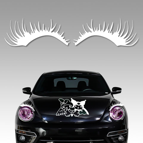 Xotic Tech CarLashes Car Headlight Eyelashes Stickers Fashion Fake Cute Decal Universal for Car Truck Headlamp Headlight