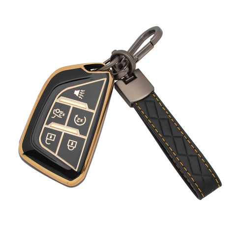 2X TPU Full Cover Remote Key Fob Holder For Cadillac CT5 Escalade 2020-2023