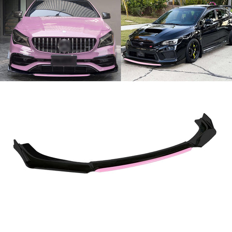 Xotic Tech Front Bumper Lip Chin Spoiler Splitter Diffuser Protector Body Kit Compatible with Honda Accord Civic or Volkswagen MK5 MK6 MK7 or Kia Optima or Mitsubishi Lancer, 4pcs