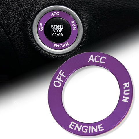 Red Engine Start Stop Button Switch Ring Cover Trim For Dodge Charger 2010-2022