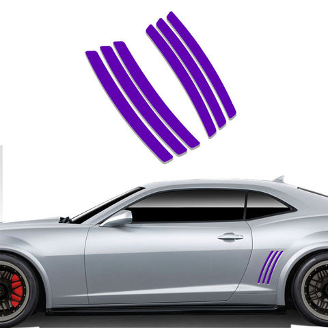 Xotic Tech 6pcs Car Body L&R Side Vent Insert Stripe Decal Vinyl Inlay Side Vent Gill Sticker Compatible with Chevrolet Camaro 2010-2015