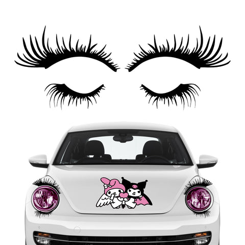 Xotic Tech CarLashes Car Headlight Eyelashes Stickers Fashion Fake Cute Decal Universal for Car Truck Headlamp Headlight